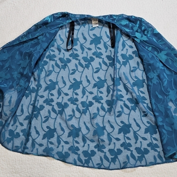 Vintage Patra 2 Piece Teal Lace Dress - Picture 8 of 12